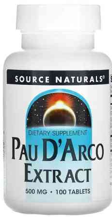 Экстракт коры муравьиного дерева Source Naturals Pau D'Arco Extract 500mg 100 таб Киев