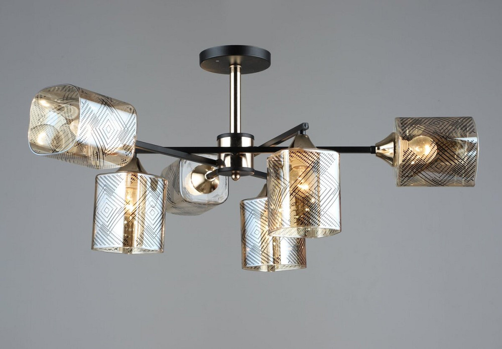 SIRIUS Люстра у вітальню Sirius B A4080/6 BK+FGD Коломыя - изображение 1