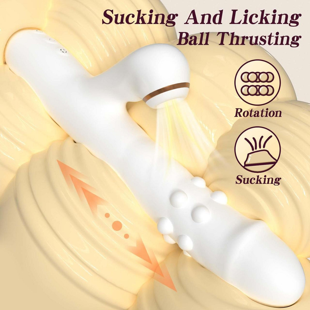 Вібратор - Silicone Vibrator 3 rotating, 7 licking functions Sex Aura Київ - фото 3