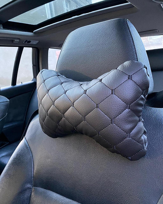 Подушки подголовники под шею в авто, Авто подушка под шею для водителя. Подушка на подголовник на резинке. . Киев - изображение 4