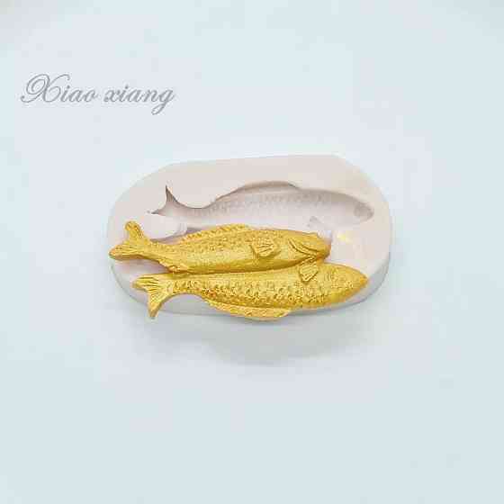 Молд силіконовий Рибки 66 на 36 мм сірий Київ