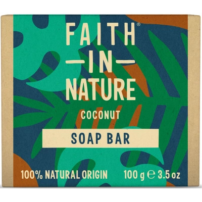 Тверде мило Faith in Nature Натуральне З кокосом 100 г (708002300363) Вінниця - фото 1