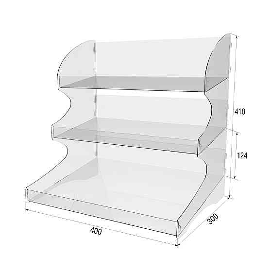 Підставка вітрина EKOSTAR під батончики настільна 410х400х300 Київ
