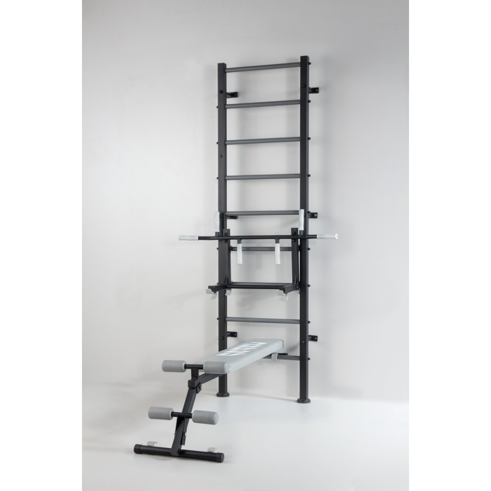 Шведская стенка детская спортивная металлическая в квартиру со сьемным турником брусья лавка гимнастическая Каменское - изображение 3