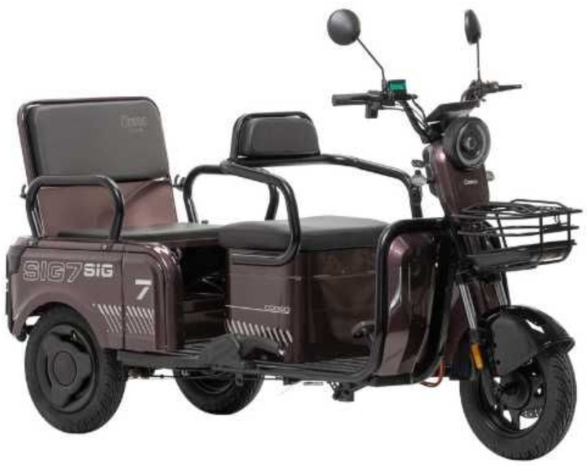 Электрический трицикл Corso SIG-8 двигатель (1200W,72V/28Ah) - Коричневый. Харьков - изображение 7