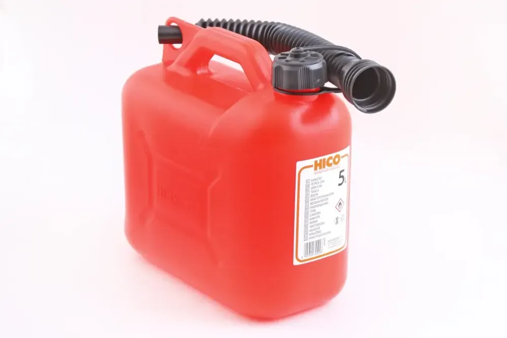 Каністра пластик. 5л з гнучкою лейкемією Hico червона Вінниця - фото 1