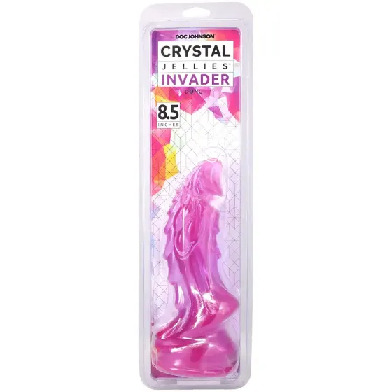 Фентезійний фалоімітатор Doc Johnson Crystal Jellies - Invader Dong 8.5 Inch - Purple Львів