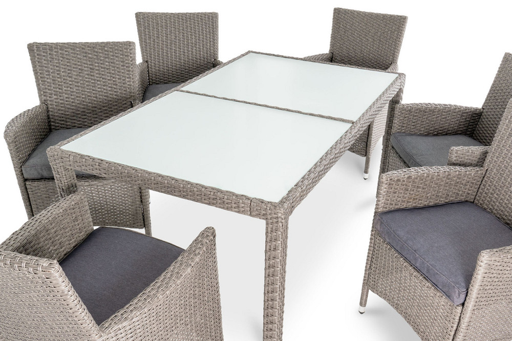 Садові меблі Di Volio VERONA 6+1 Сірий/сірий Киев - изображение 2