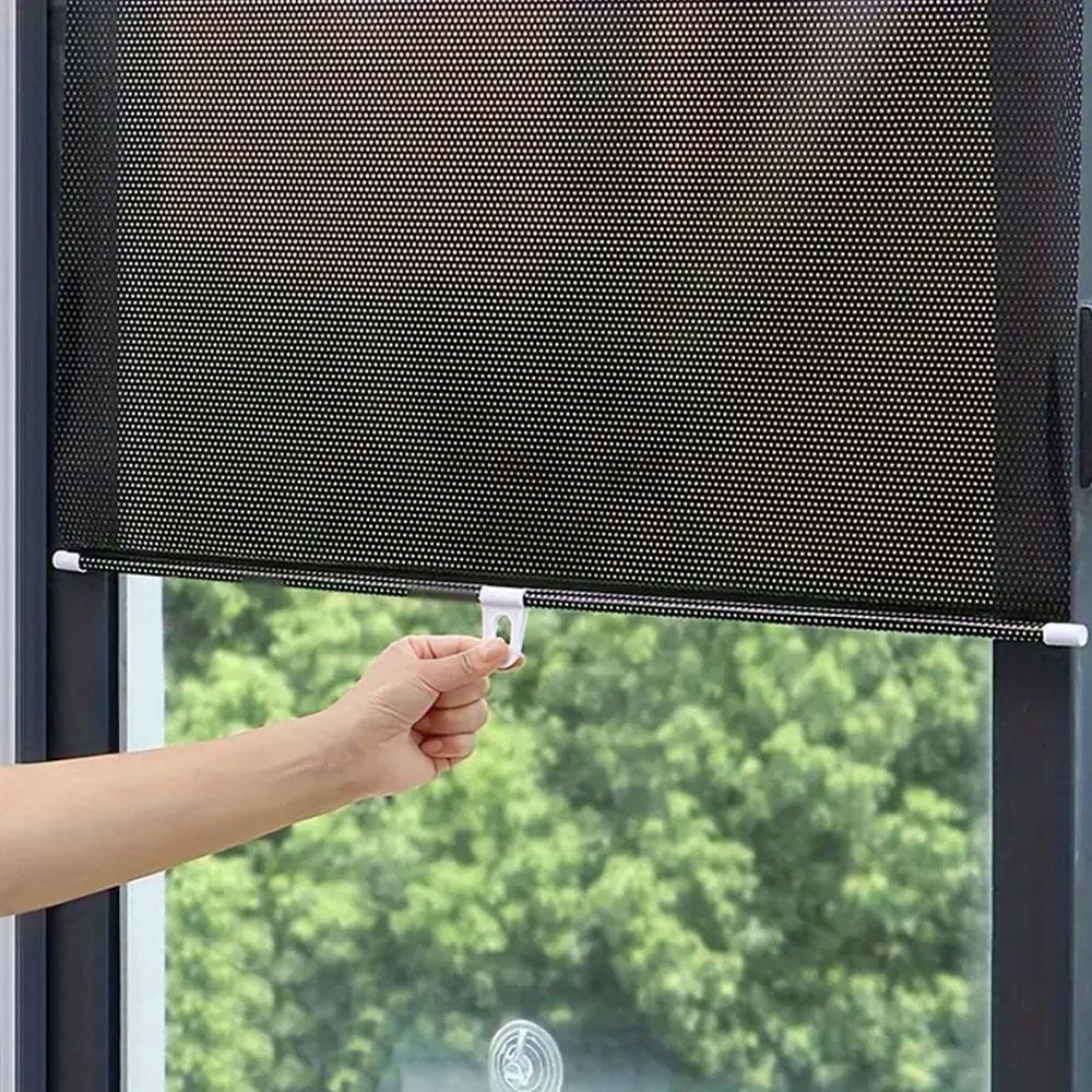 Рулонная солнцезащитная шторка на окно 125х58см,Черная SBR Киев - изображение 1