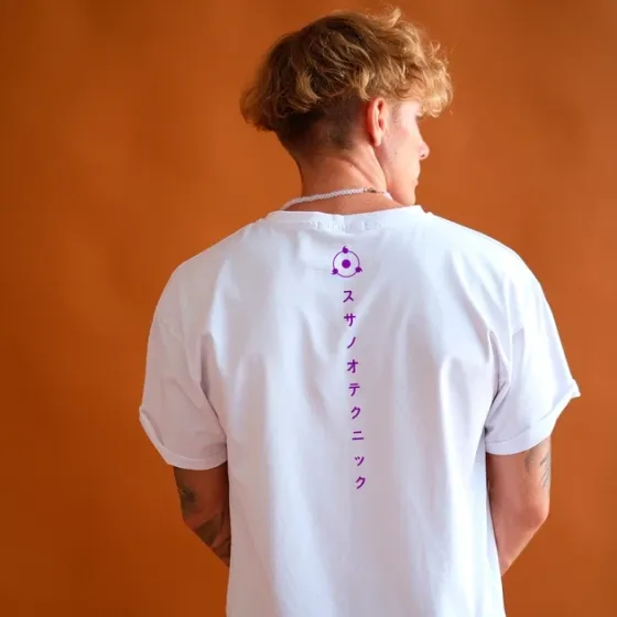 Футболка чоловіча з  принтом Наруто Сусаноо Саске Белая Розмір 48 Anime0016 Дніпро