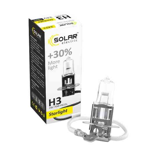 Галогенова лампа Solar H3 24V 70W PK22s Starlight +30% Львів