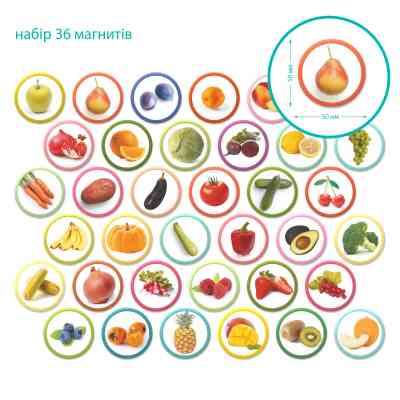 Обучающий набор DoDo Магнитный набор Монтессори Овощи, фрукты и ягоды (200272) Винница