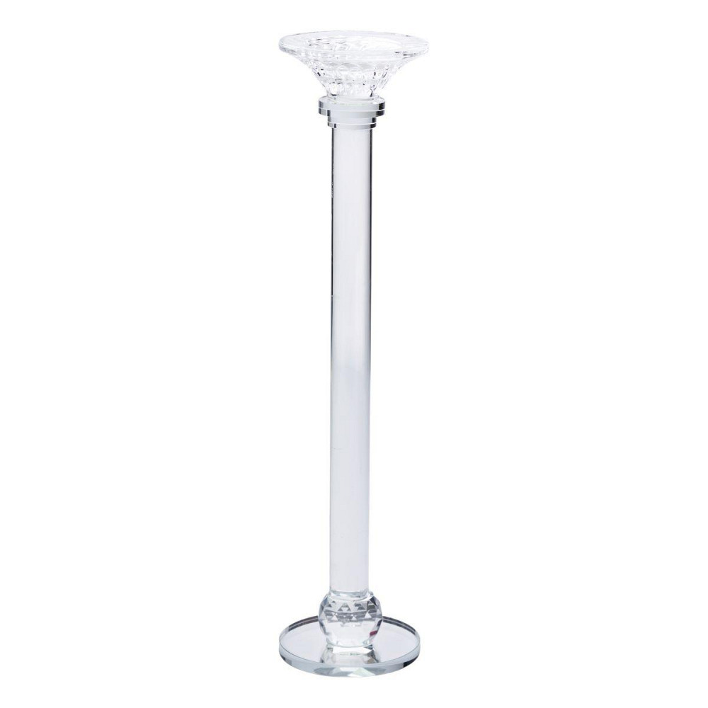 Декоративний скляний підсвічник на тонкій ніжці 39 см Київ - фото 4