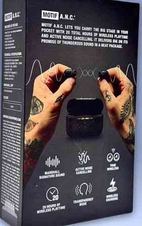 ПРЕМІУМ ЗВУК, Marshall Motif, бездротові навушники. Киев