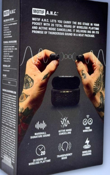 ПРЕМІУМ ЗВУК, Marshall Motif, бездротові навушники. Киев - изображение 1