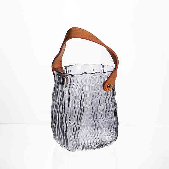 Ваза сумочка з ручкою 12×8.5×16 (см) декоративна скляна ваза для квітів 800 (мл) Сирія HP-19-154-2 Київ