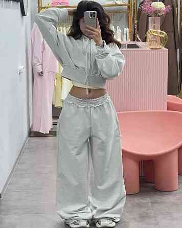 Женский стильный спортивный костюм oversize тринитка на флисе Одесса