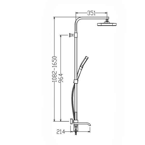 Душова колона зі змішувачем KOER KB-56037-01 3 функції (Колір хром) (KR6001) ( 24781 ) Харків