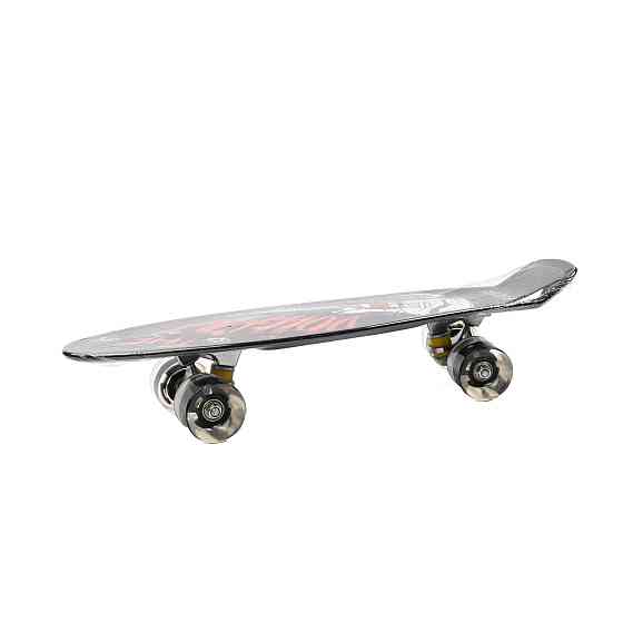 Скейт Пенни борд для детей MS 0298-1_3 Скейтборд со светящимися колесами ABEC 7 алюминиевая подвеска, Черный Каменец-Подольский
