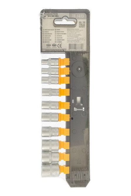 MASTERTOOL Набір головок торцевих 6-гранних MASTERTOOL ¼" 5-14 мм з тріскачкою 72 зубці CrV 11 Коломыя - изображение 10