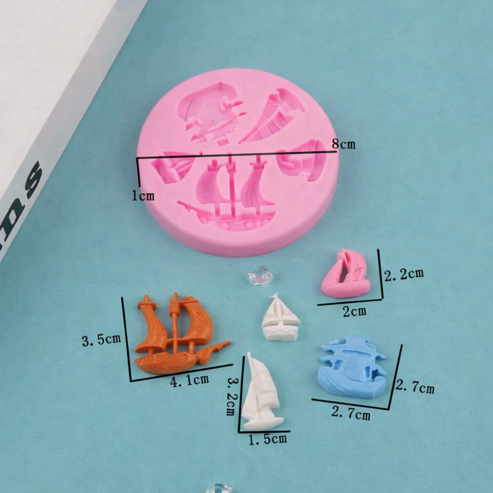 Молд силиконовый Корабли 8 см розовый Киев - изображение 8