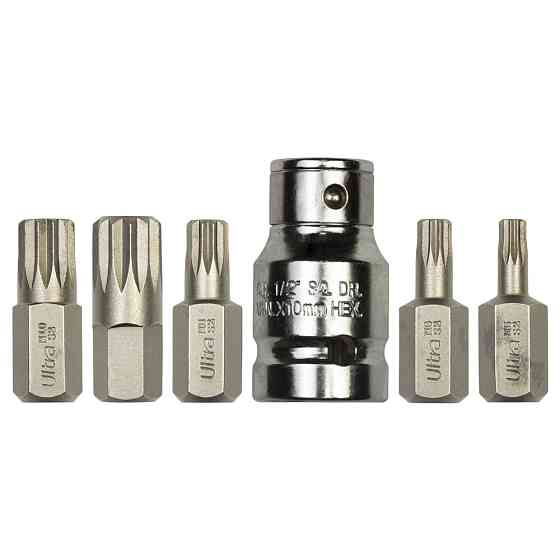 Ultra Набор бит Spline 10мм 6шт S2 (пласт кейс) ULTRA (4016982) Київ