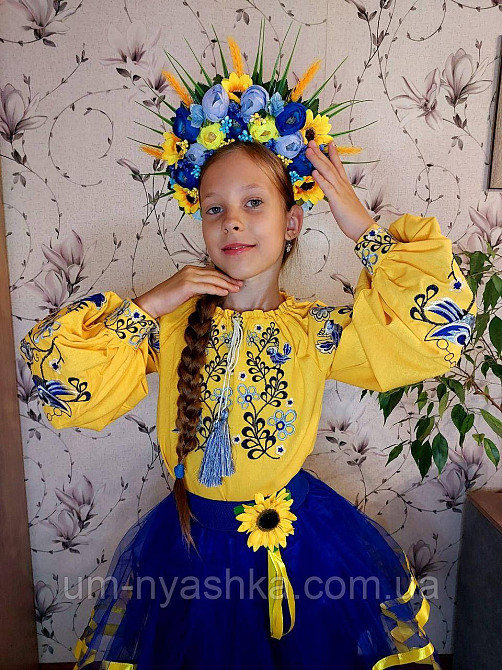 Віночок український синьо-жовто-блакитний сценічний Кривий Ріг - фото 5