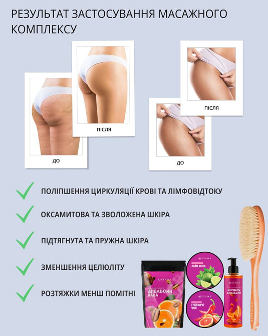 Масажний комбінований антицелюлітний комплекс Reclaire cosmetics Київ - фото 6