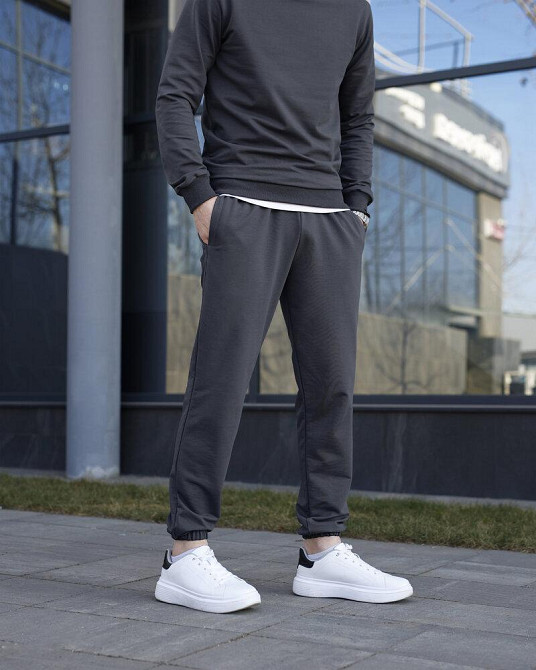 Чоловічі штани джогери з кишенями темно-сірі Pobedov 95 Київ - фото 5
