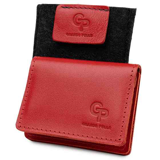 Кожаная женская обложка для автодокументов GRANDE PELLE 11402 Красный Киев