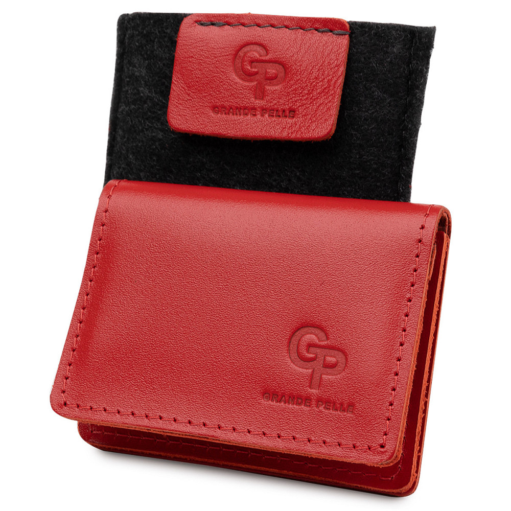 Кожаная женская обложка для автодокументов GRANDE PELLE 11402 Красный Киев - изображение 5