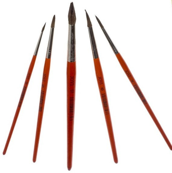 Набір пензликів для малювання Jovi 5шт в блістері, №№0, 4, 6, 8, 12 (8185) Киев - изображение 2