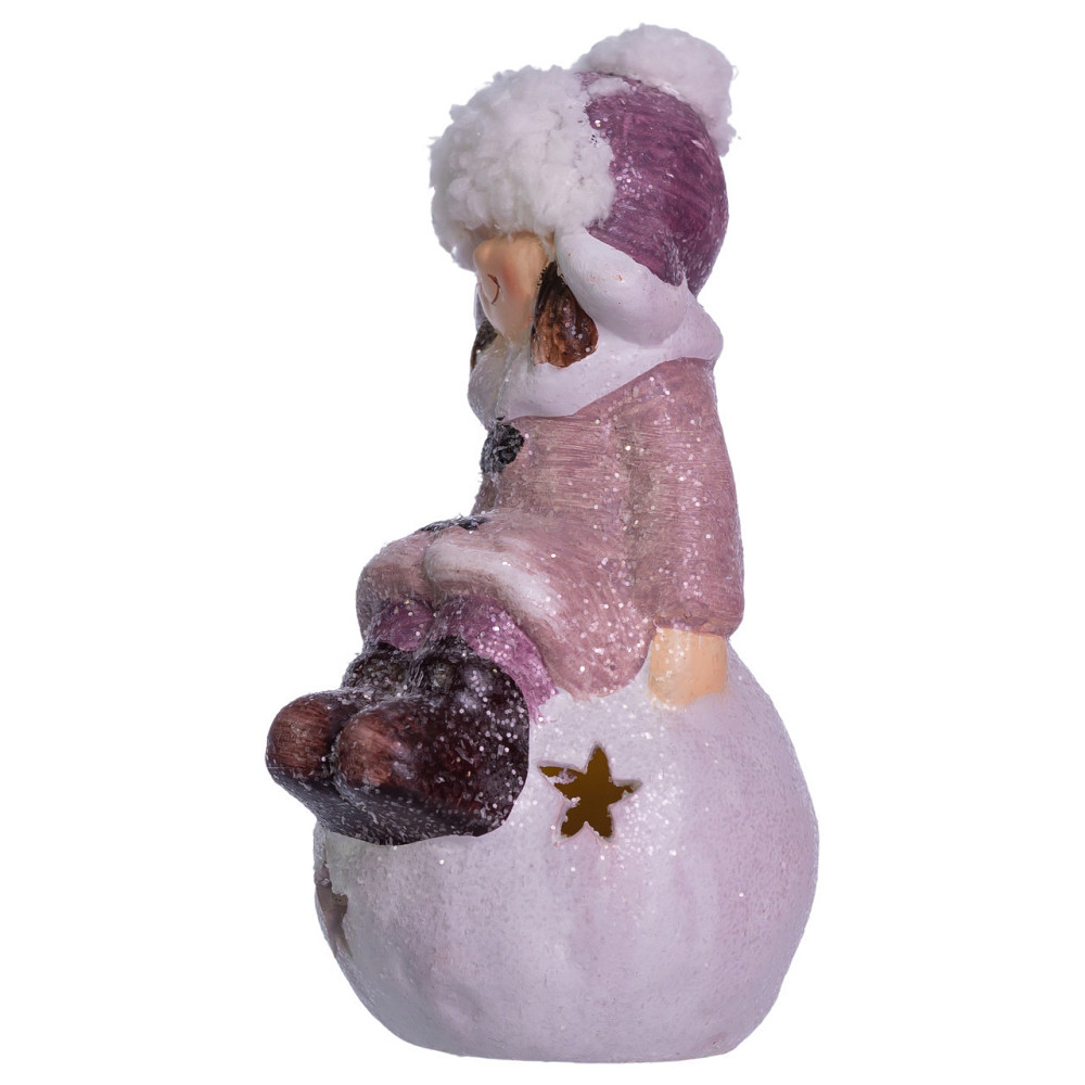 Світлова фігурка дівчинки на сніжному шарі 16 см Київ - фото 4