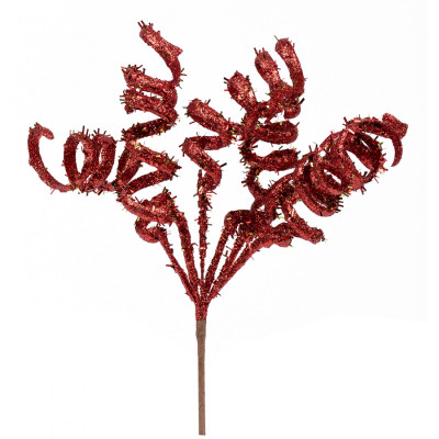 Декоративна гілка YES! Fun Спіралі 21 см, червона, гліттер (973884) Вінниця - фото 1