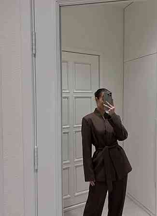 Женский стильный классический костюм-камимано костюмка люкс + подкладка и плечики Шоколад, 42/44 Одесса