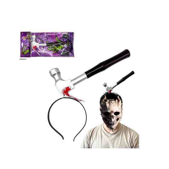 Обруч на Хэллоуин Молоток one size разноцветный Киев