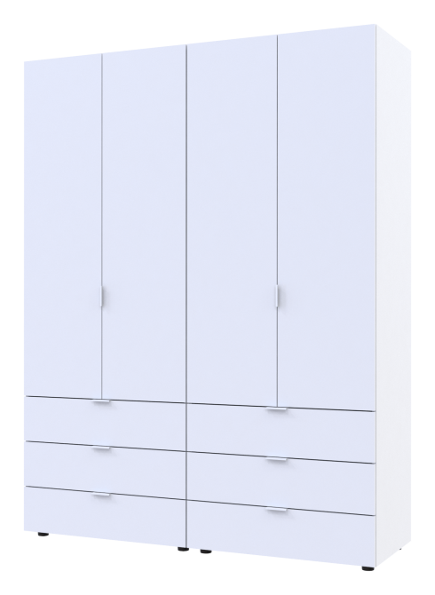 Комплект шкафов для одежды Doros Гелар (2 шт.) 155х49,5х203,4 см Белый (DRS-011104) Львов - изображение 1