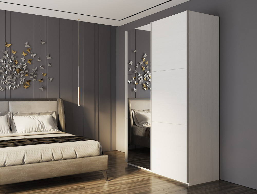 Шафа-купе двохдверна Doros G-Caiser 160х60х240 см Білий/Дзеркало (DRS-011011) Дніпро - фото 1