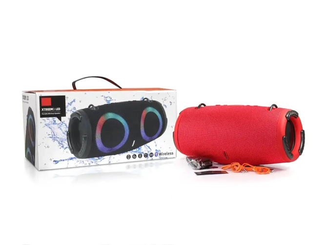 Bluetooth колонка B6S с RGB-подсветкой, 12Вт, 2 динамика, IPX5 влагозащита, USB, TF-карта Киев - изображение 1