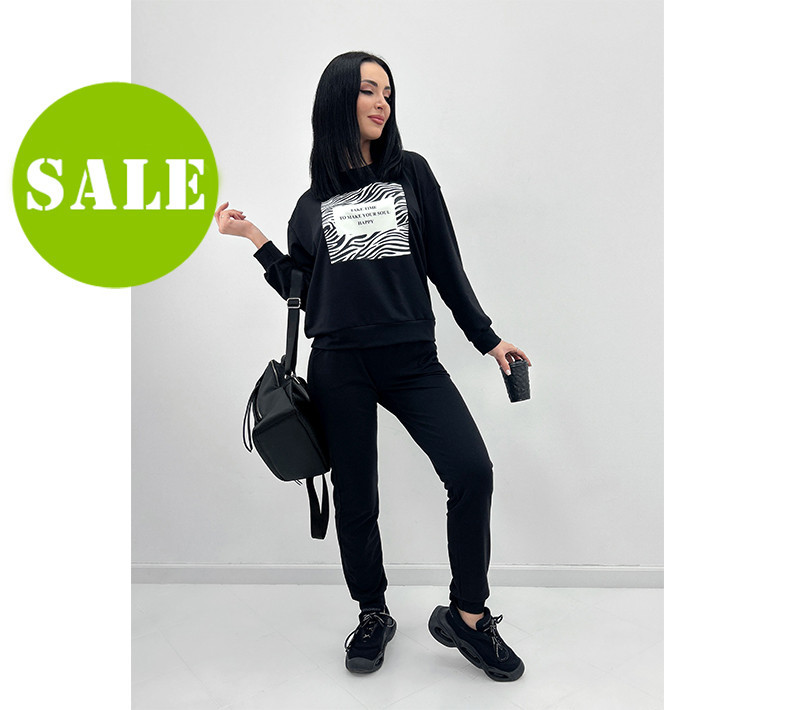 Трикотажний спортивний костюм з принтом "Condor" оптом | Батал | Розпродаж моделі Київ - фото 1