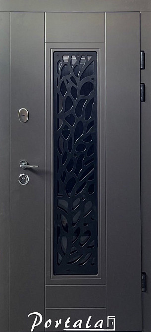 Двери уличные, МДФ-покраска по RAL,серия ТРИО, модель Р-6 Ковка Киев - изображение 1