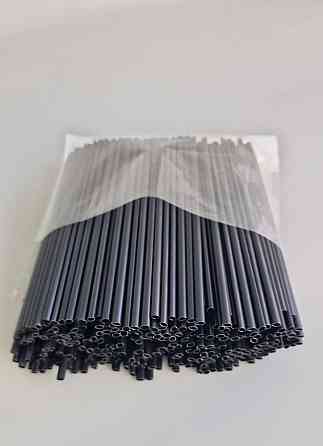 Трубочка Соломка алкогольна пряма d3 12,5 см Махито чорний (500 шт) Харків