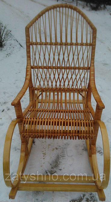 Кресло качалка плетеная с накидкой  | кресло-качалка для отдыха садовая для дачи Киев - изображение 5