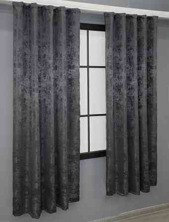 Комплект коротких штор VR-Textil Жакард Sultan YL № 1211ш Графітовий 130х170 см 2 шт (35-0004) Київ