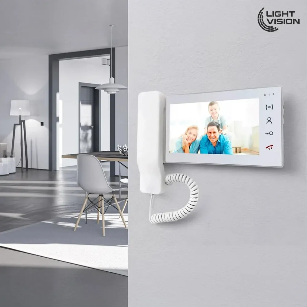 Комплект відеодомофона Light Vision: відеодомофон 7" SEOUL та відеопанель 2Mp White (82-00232-82-00242) Київ - фото 5