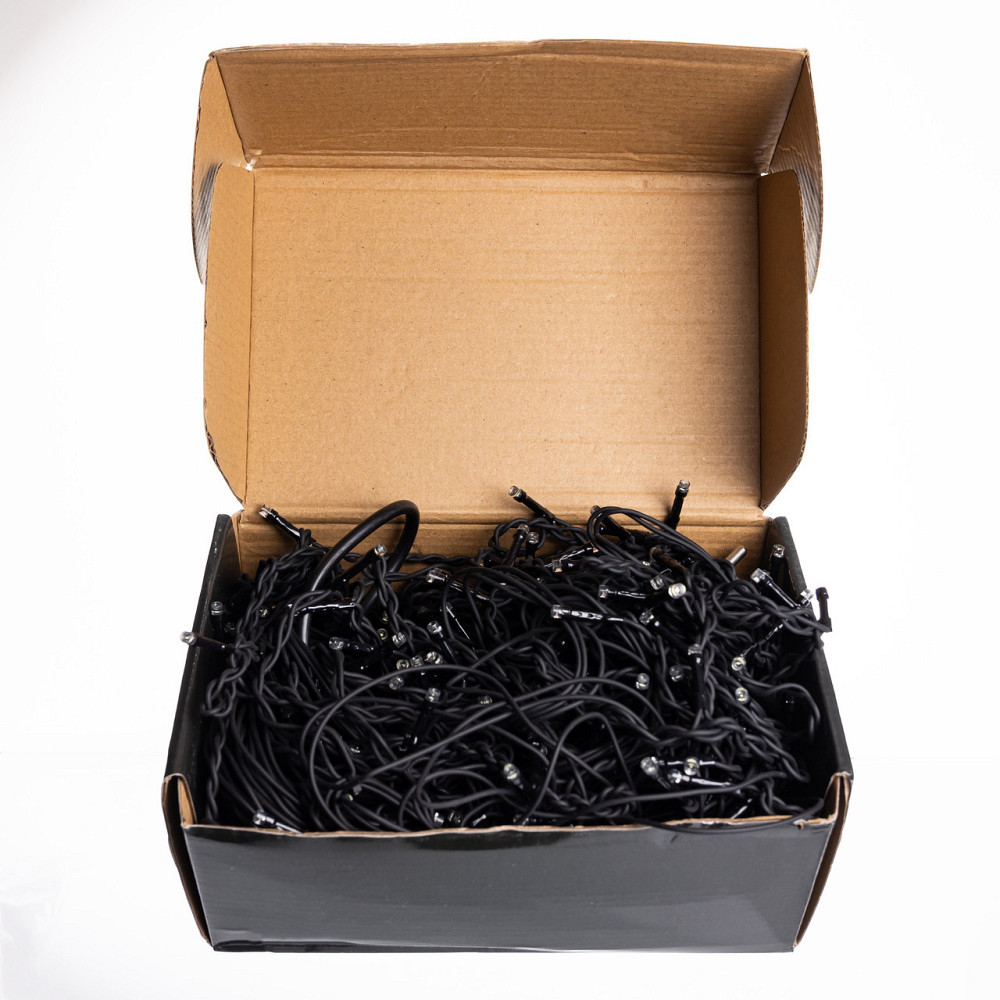 Вулична гірлянда Бахрома 20 м 335 LED гірлянда штора чорний провід Білий 20MBW Київ - фото 4