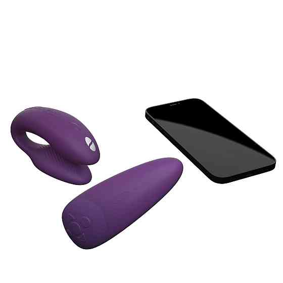 Смарт-вибратор для пар We-Vibe Chorus Purple, сенсорное управление вибрациями сжатием пульта Sex Aura Киев