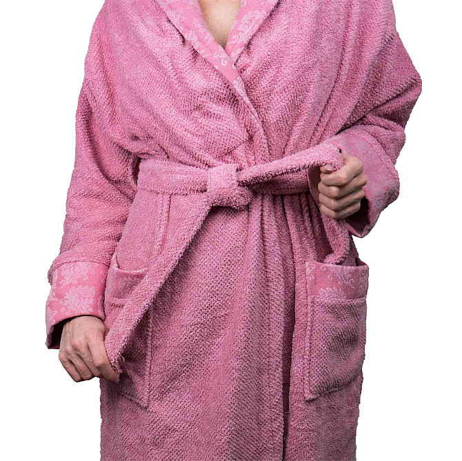 Махровий халат GM Textile 100% бавовна 400 г/м2 (Рожевий) XL-XXL Суми - фото 6