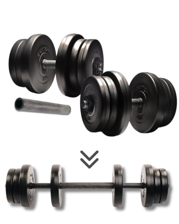 Гантелі Elitum 2х21кг + подовжувач грифа для штанги Київ