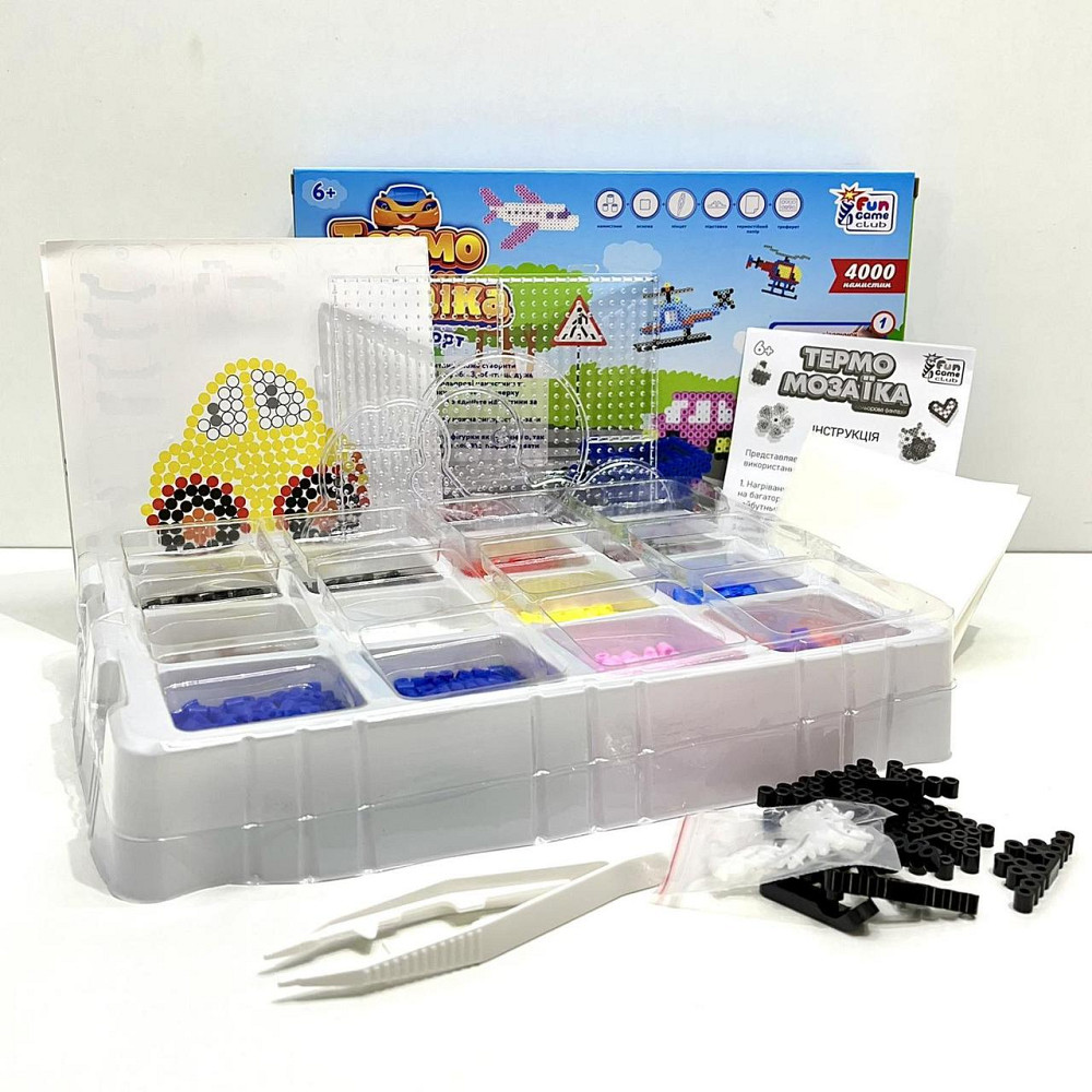 Термомозаїка 4FUN Game Club Транспорт 4000 намистин 3Д фігурки (40057) Чернигов - изображение 7